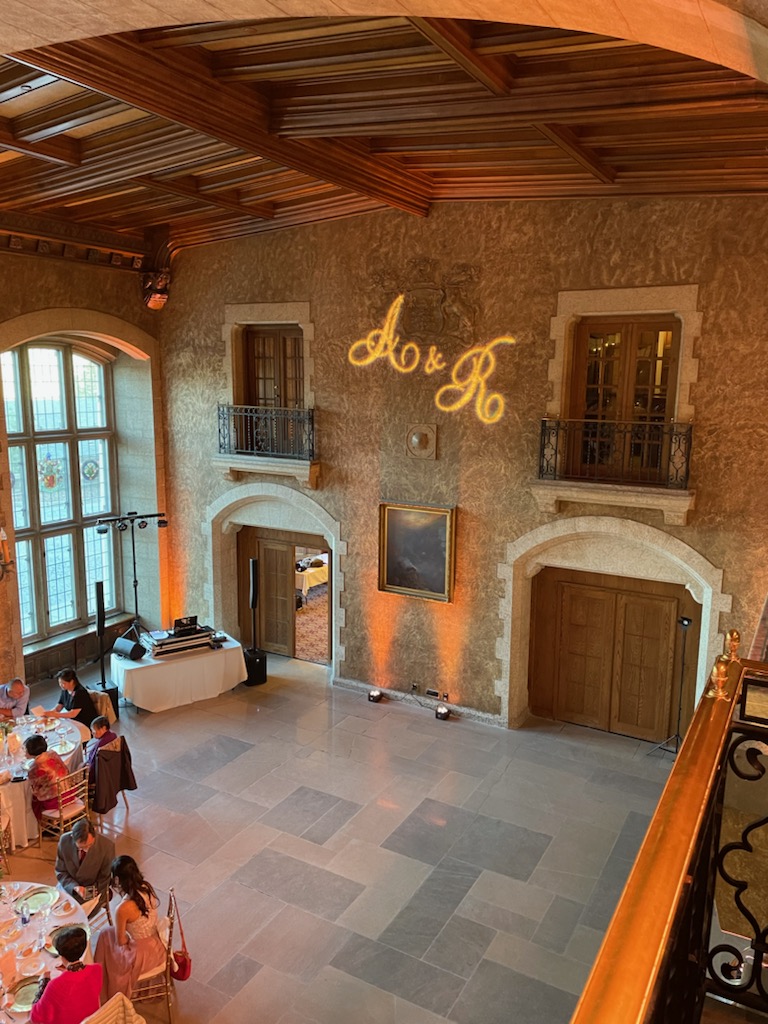 Gobo projected at the Banff Springs Hotel