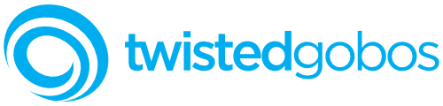 Twisted Gobos logo in blue